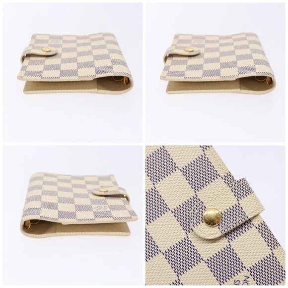 LOUIS VUITTON Damier Azur Agenda PM Day Planner Cover R20706 LV Auth 141555 - Picture 16 of 16